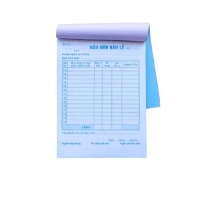 Hóa đơn bán lẻ- phiếu thu- phiếu chi, nhập kho, xuất kho 2 liên khổ 13x19