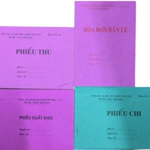 Hóa đơn bán lẻ- phiếu thu- phiếu chi, nhập kho, xuất kho 3 liên khổ 13x19
