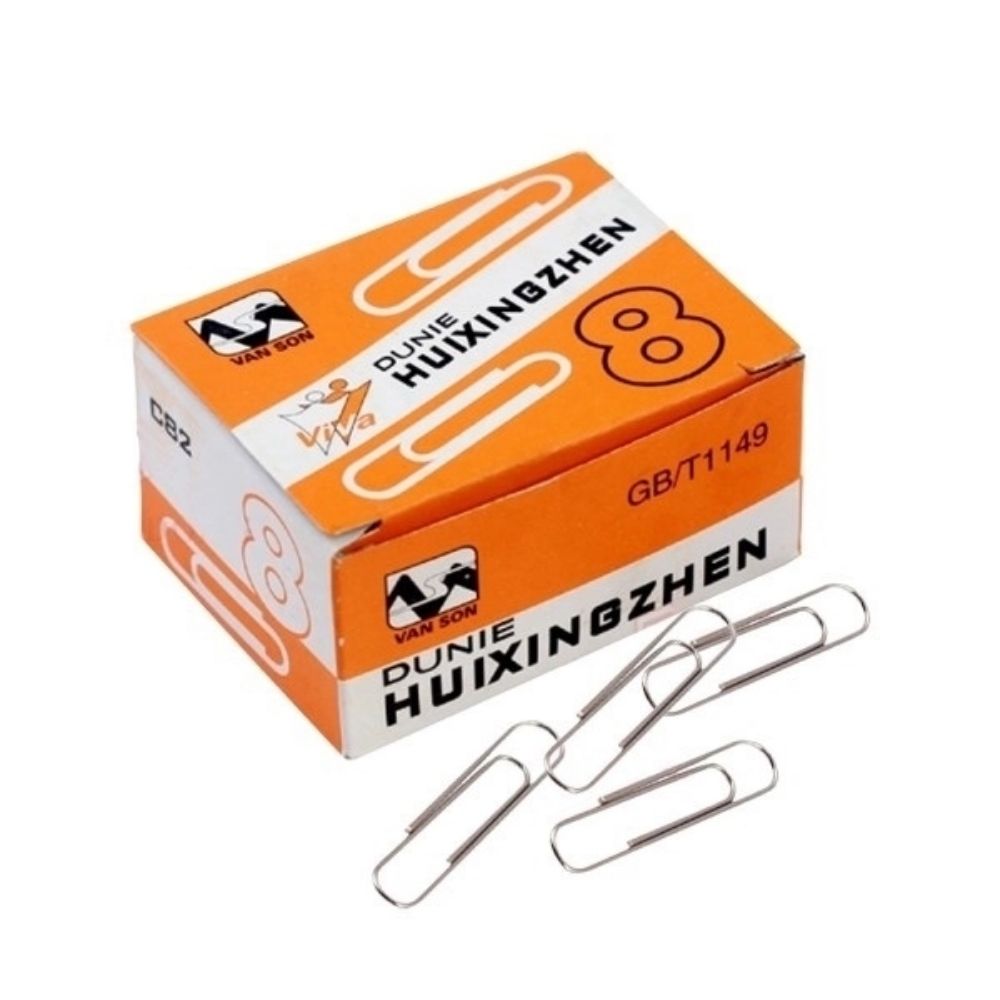 Kim kẹp giấy sắt C82 - đầu tròn lớn